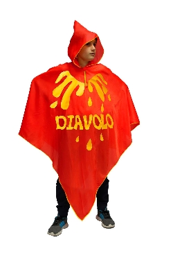 PONCHO DIAVOLO ROSSO BAMBINO